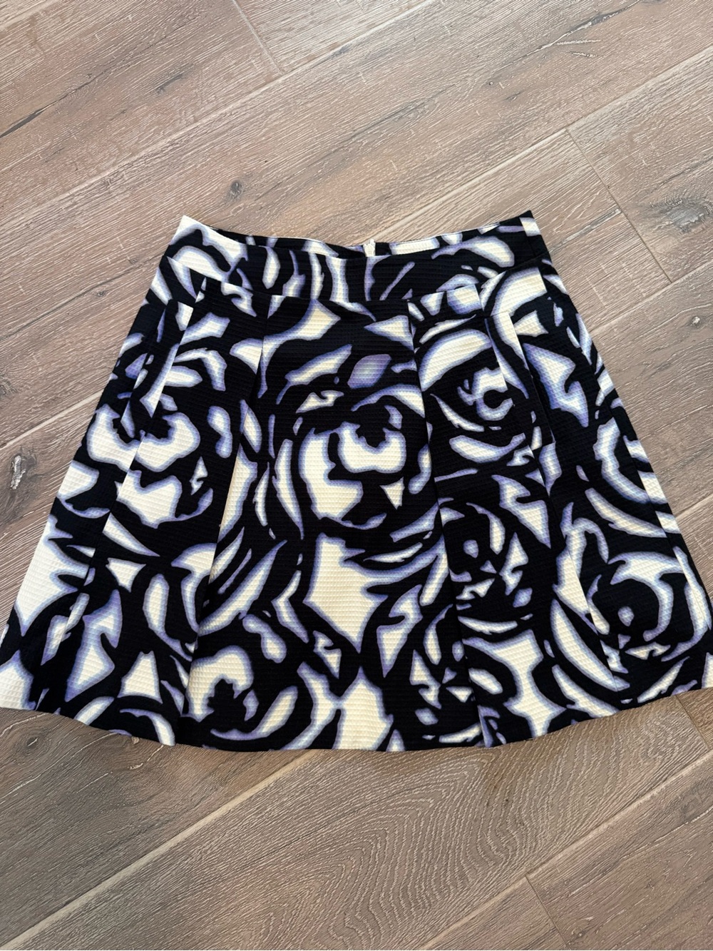 Karen Millen Black and White Floral Circle Skirt
